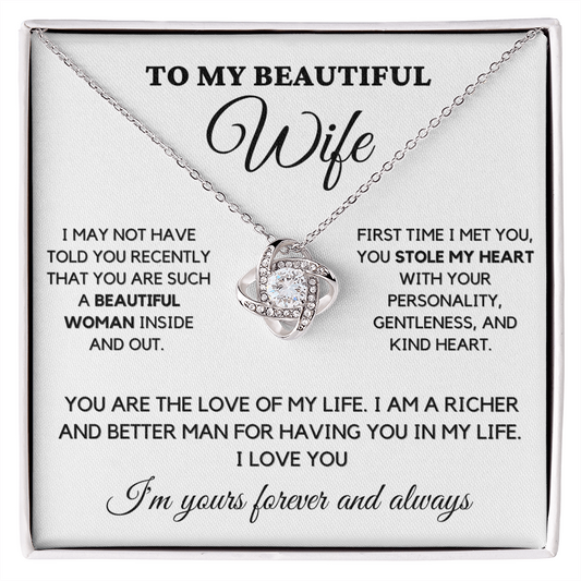 To My Beautiful Wife - Necklace wfh-11