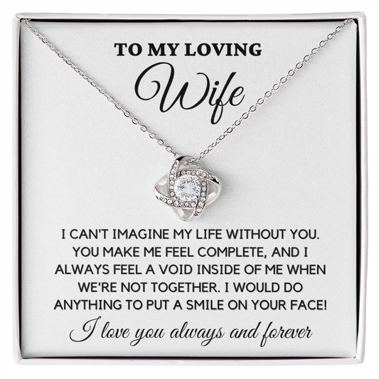 To My Loving Wife - A Smile on Your Face - Necklace wfh-18b
