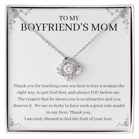 To My Boyfriend's Mom, Boyfriend's Mom Gift, To My Boyfriends Mom Gift, Meaningful Gift, Boyfriends Mom Necklace BFM01B