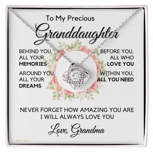 Granddaughter Gift from Grandma, Gift for Graduation, Birthday, Mother's Day, 14K Necklace, lkaGDFGM33