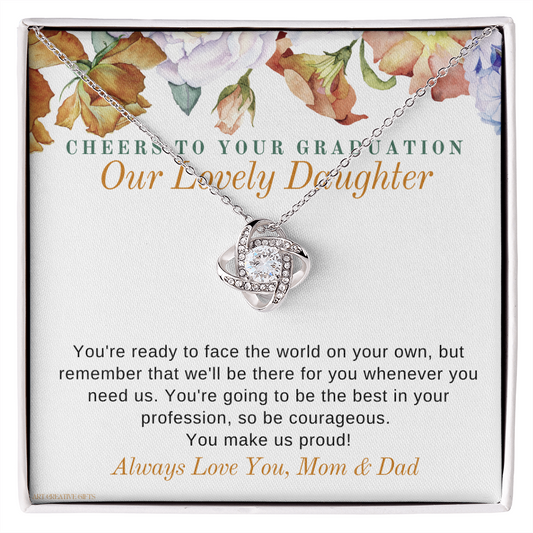 Daughter Gift from Dad, Daughter Graduation Gift, Father Daughter Gift, College Grad Gift, Graduation Present, 14K Necklace, DG01C
