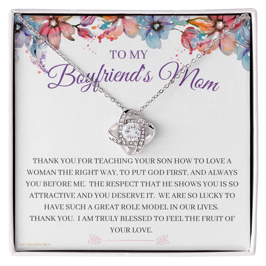To My Boyfriend's Mom, Boyfriend's Mom Gift, To My Boyfriends Mom Gift, Meaningful Gift, Boyfriends Mom Necklace keBFM01A