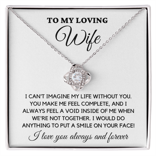 To My Loving Wife - A Smile on Your Face - Necklace wfh-18a