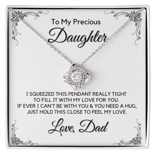 Gift for Precious Daughter from Dad, Daughter Graduation Gift, Father Daughter Gift, College Grad Gift, Graduation Present, 14K Necklace kaDFD10A