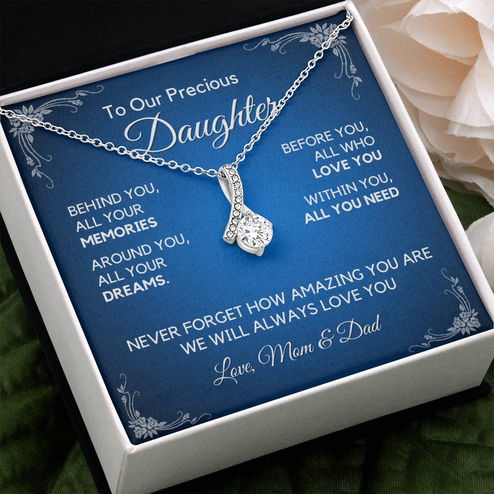 Daughter Gift from Mom & Dad, Daughter Graduation Gift, Father Daughter Gift, College Grad Gift, Graduation Present, 14K Necklace aeDFD05B