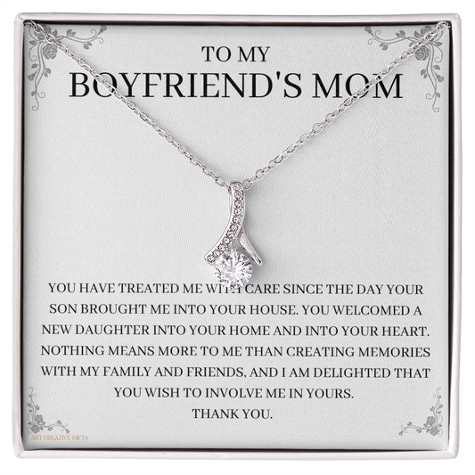 To My Boyfriend's Mom, Boyfriend's Mom Gift, To My Boyfriends Mom Gift, Meaningful Gift, Boyfriends Mom Necklace aeBFM01E