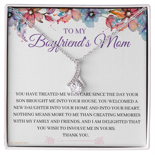 Gift for Boyfriend's Mom, Boyfriend's Mom Gift, To My Boyfriends Mom Gift, Meaningful Gift, Boyfriends Mom Necklace aeBFM01D