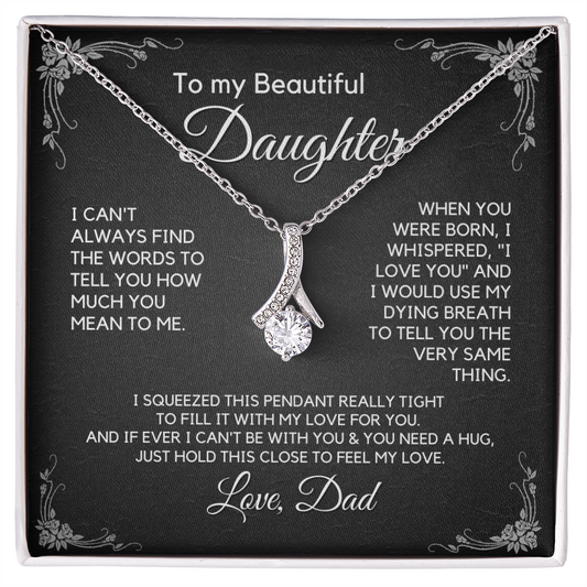 Daughter Gift from Dad, Daughter Graduation Gift, Father Daughter Gift, College Grad Gift, Graduation Present, 14K Necklace, aeDFD02