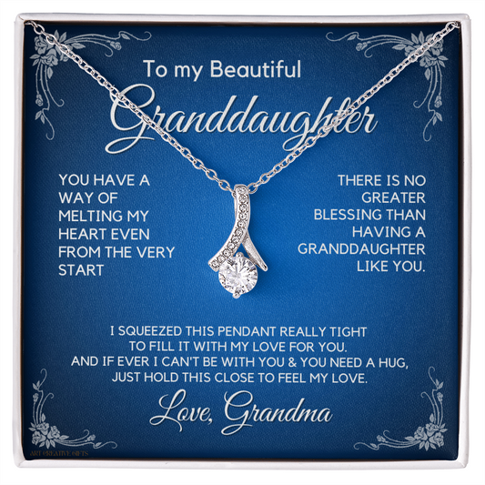 Granddaughter Gift from Grandma, Gift for Graduation, Birthday, Mother's Day, 14K Necklace, abaGDFGM23