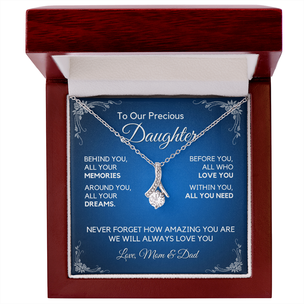 Daughter Gift from Mom & Dad, Daughter Graduation Gift, Father Daughter Gift, College Grad Gift, Graduation Present, 14K Necklace aeDFD05B