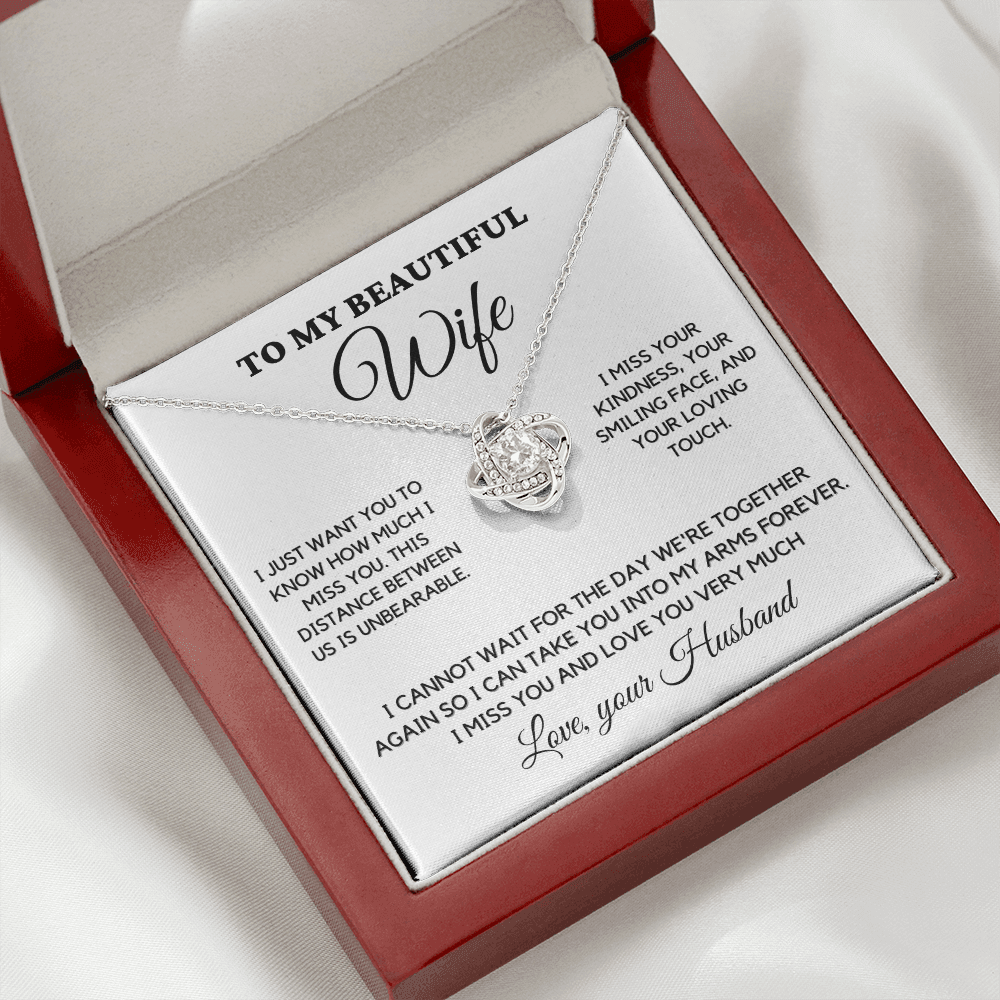 To My Wife - I Miss You - Necklace wfh-14