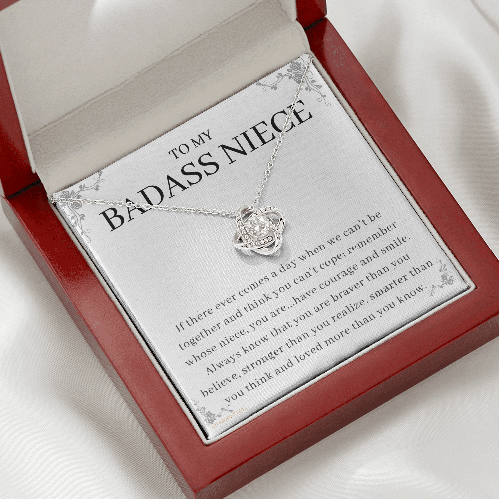 Niece Gift, To My Badass Niece Necklace, Niece Gift From Aunt Birthday Graduation Gift lkeNFA22