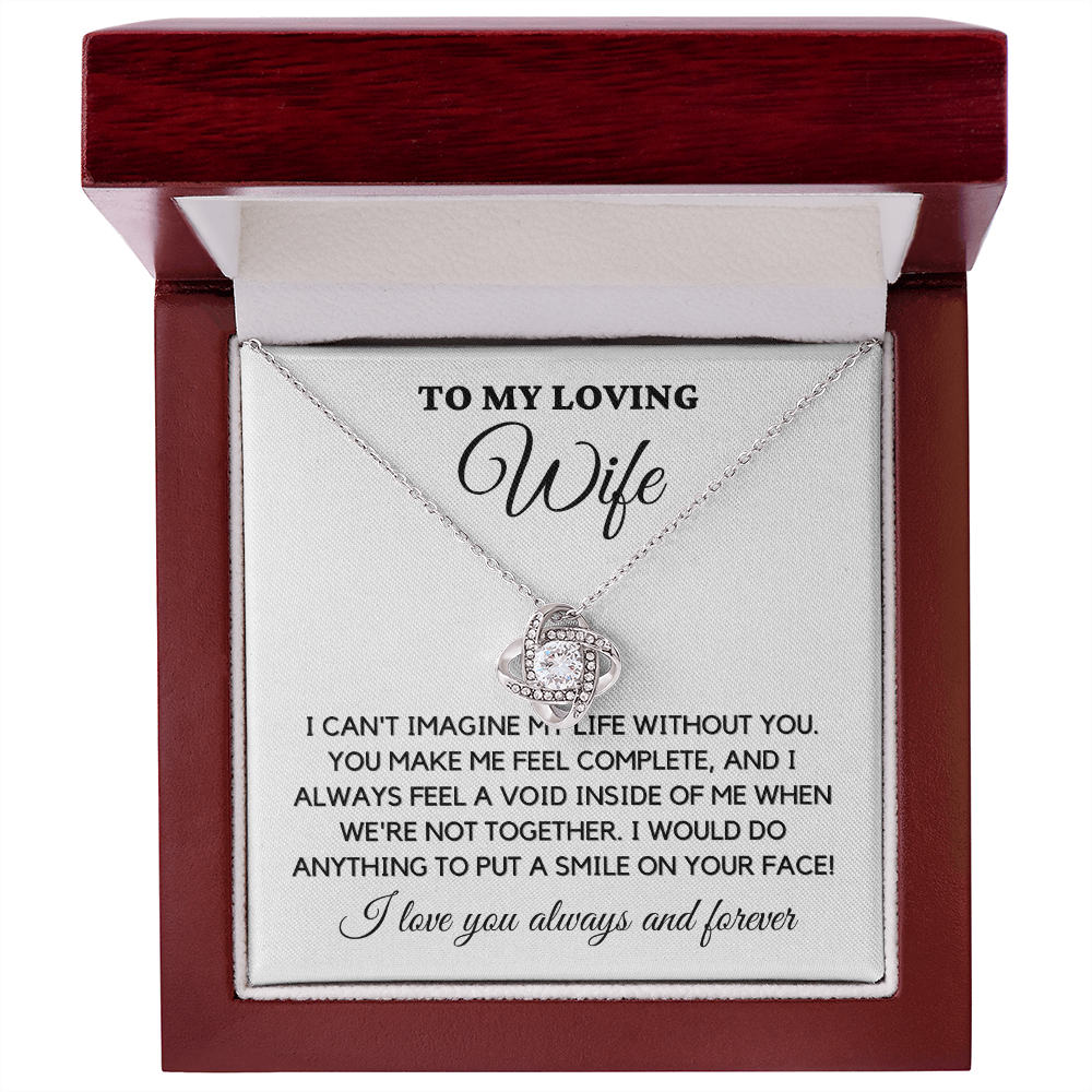 To My Loving Wife - A Smile on Your Face - Necklace wfh-18