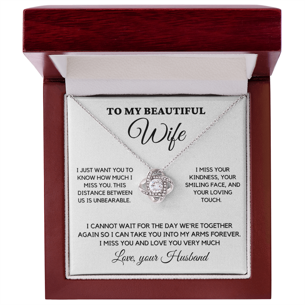 To My Wife - I Miss You - Necklace wfh-14