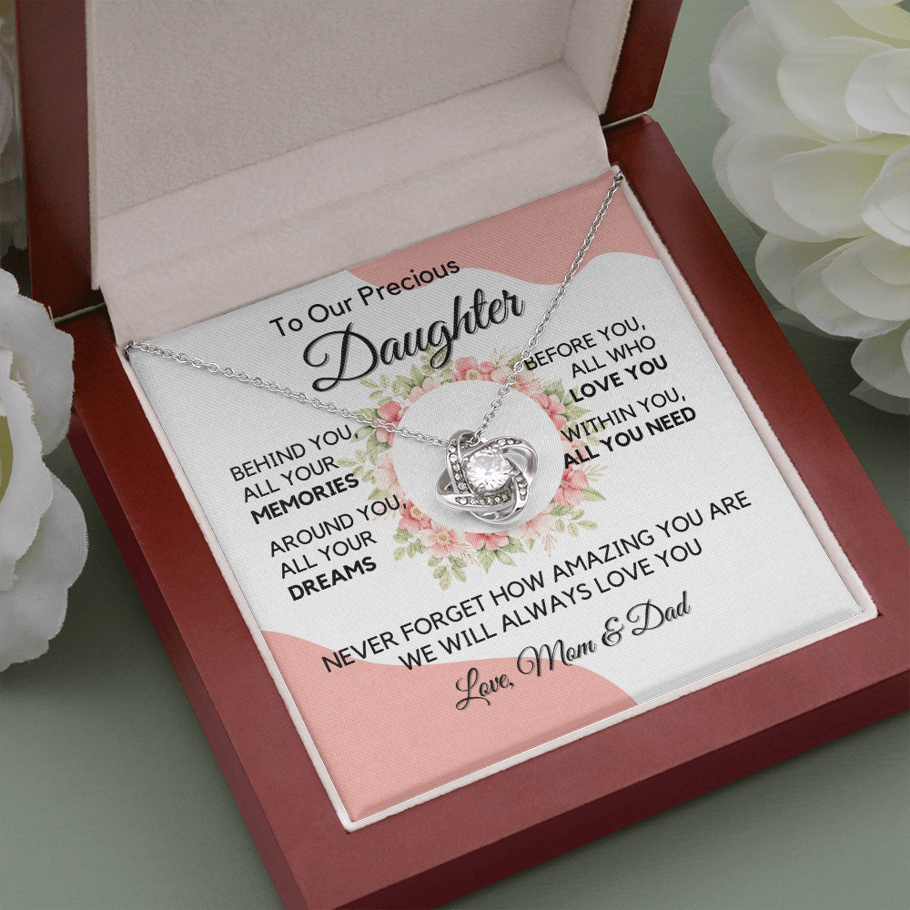 Daughter Gift from Dad & Mom, Daughter Graduation Gift, Father Daughter Gift, College Grad Gift, Graduation Present, 14K Necklace aDFD05C