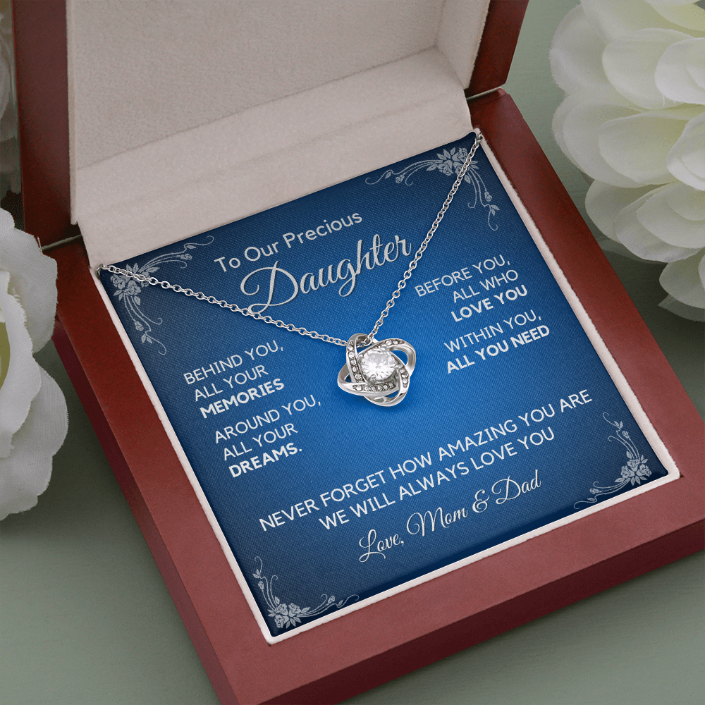 Daughter Gift from Mom & Dad, Daughter Graduation Gift, Father Daughter Gift, College Grad Gift, Graduation Present, 14K Necklace aDFD05B