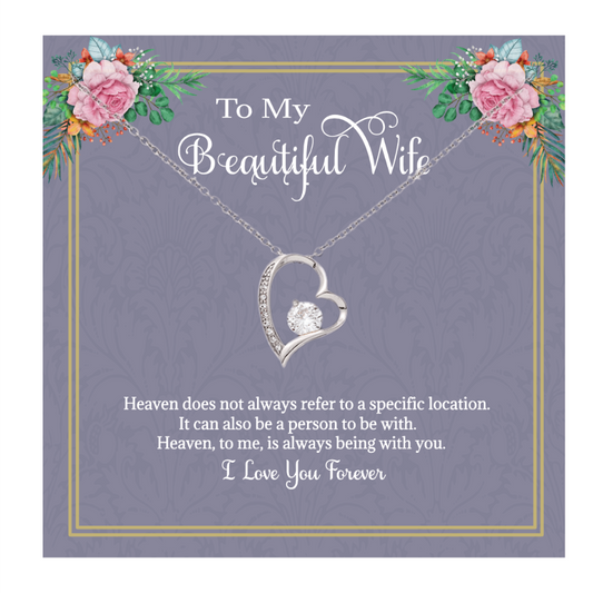 Wife Necklace Gift Forever Love Necklace Heart Pendant Beautiful Gift Ideas Valentine