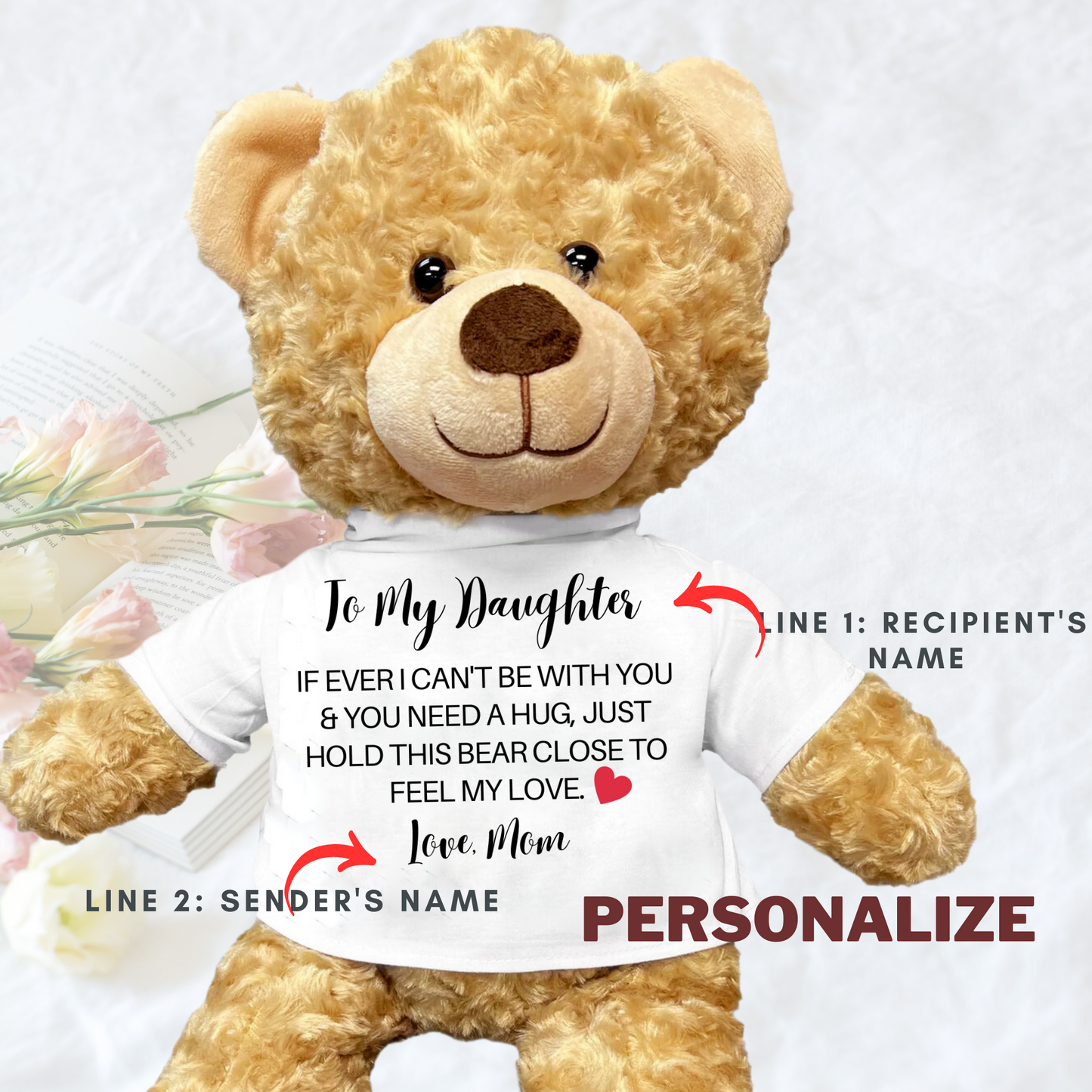 Custom Teddy Bear - Gift for Daughter