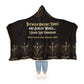 Hooded Blanket, Dragon Library Gift, Dark Fantasy Bookish Blanket, Medieval Magic Cozy Throw, Tome Keeper Reader Blanket
