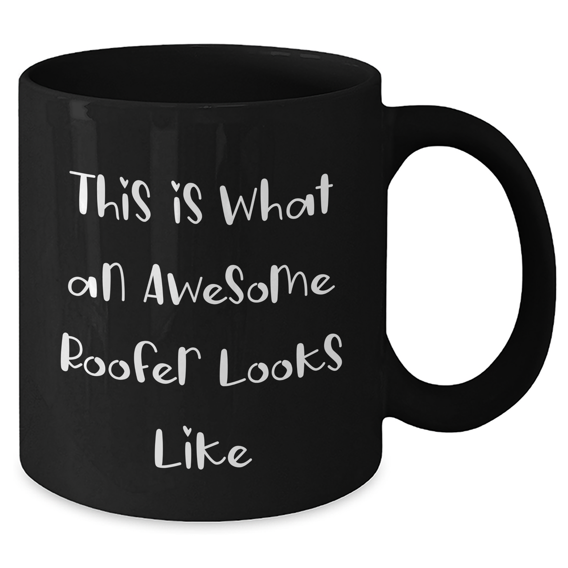 Funny Roofer Gifts for Men - This Is What An Awesome Roofer Looks Like Black Coffee Mug, Gifts from Family for Father's Day - Additional