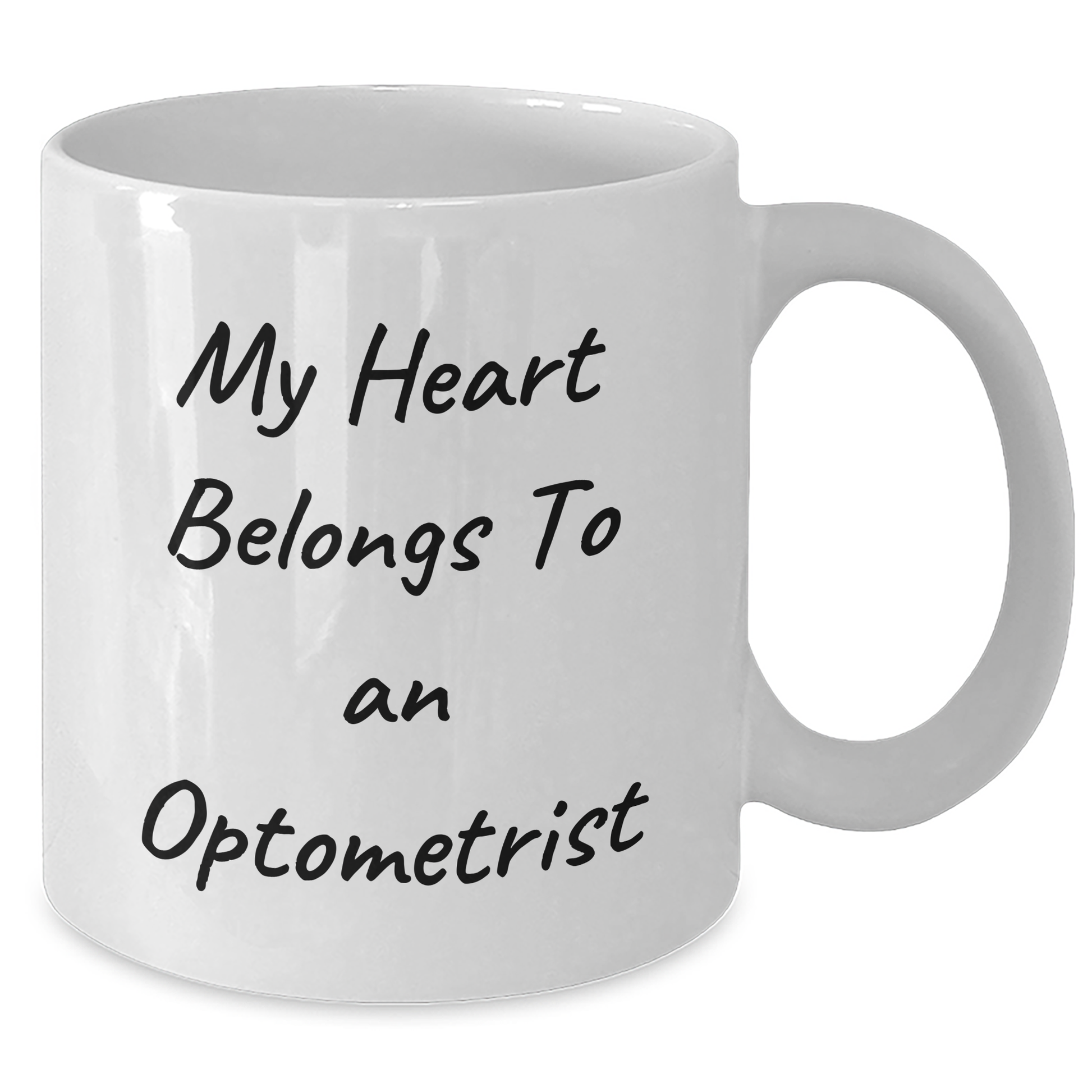 Funny Optometrist Gifts, 'My Heart Belongs To An Optometrist' White Coffee Mug, Gifts from Family for Mother's Day - Additional