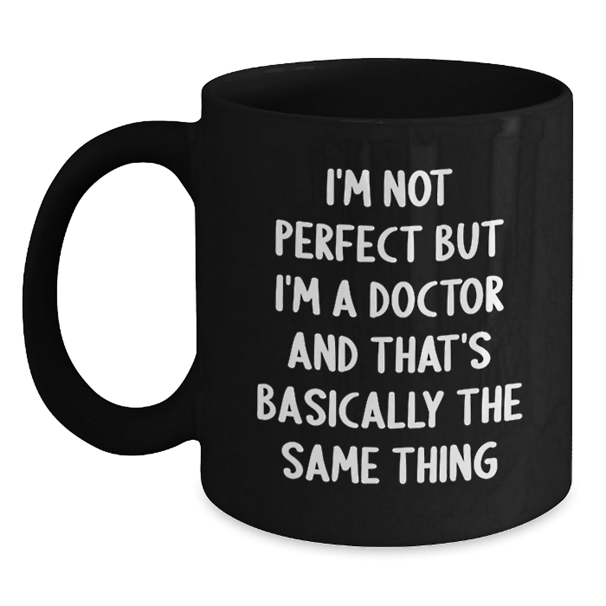 Funny Doctor Gifts from Friends - Black Coffee Mug, Perfect for Doctor Birthday Unique Gifts - Main