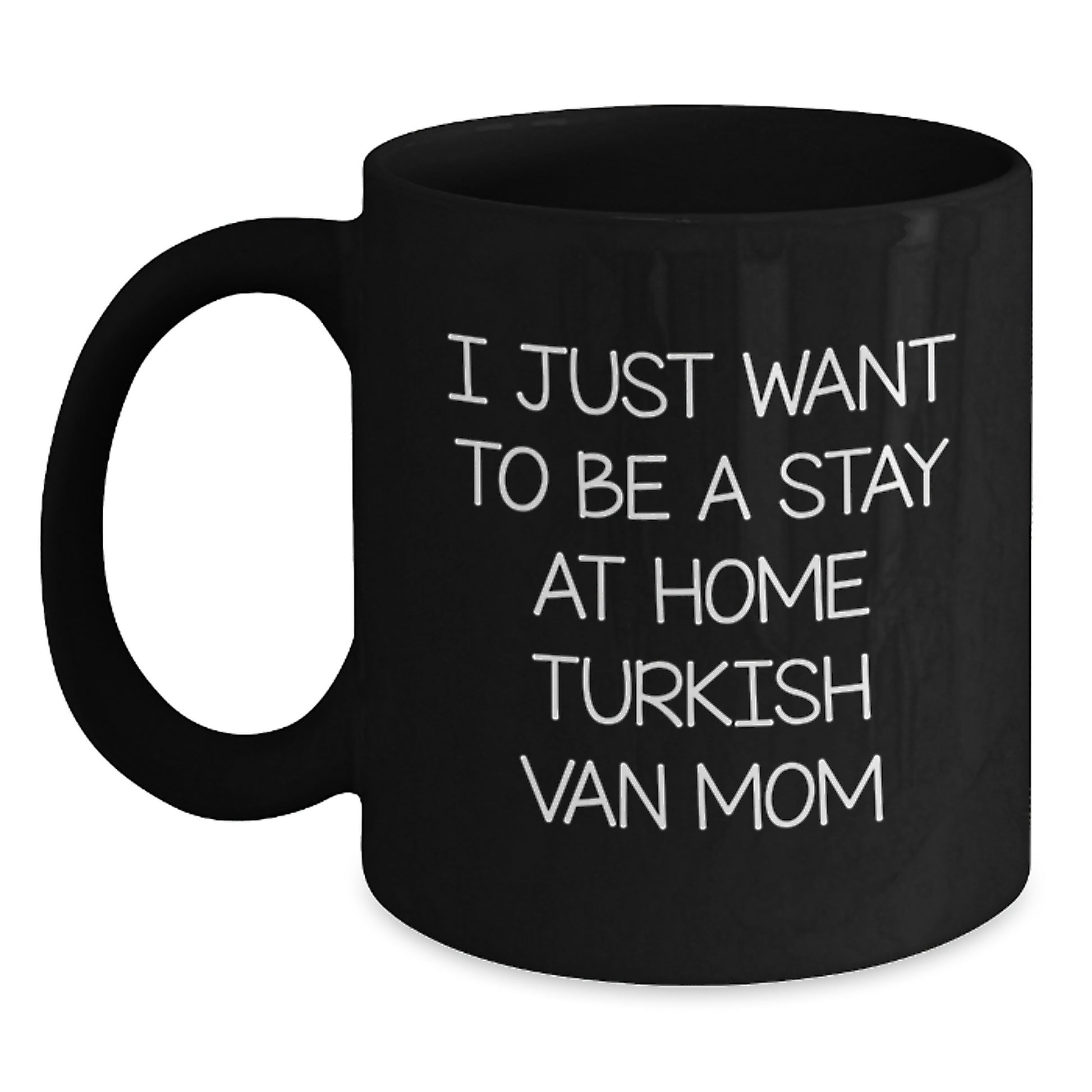 Turkish Van Cat Mom Funny Gifts from Family to Friends - Black Coffee Mug, Perfect for Valentine's Unique Gifts - Main