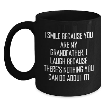 Funny Grandfather Quotes Black Coffee Mug Gifts for Grandpa Birthday Unique - Main