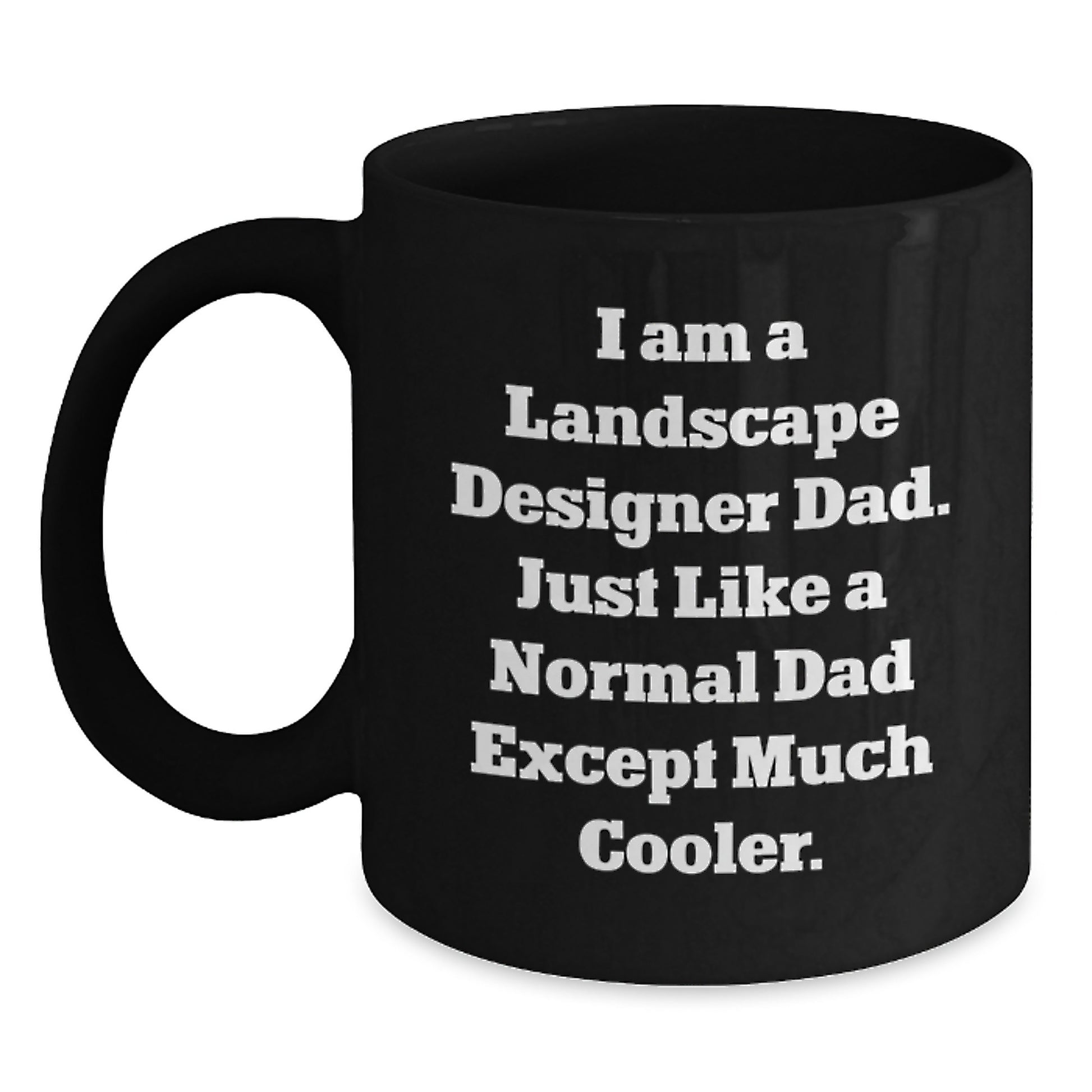 Funny Landscape Designer Christmas Unique Gifts for Friends and Family Black Coffee Mug Perfect for Men and Women - Main