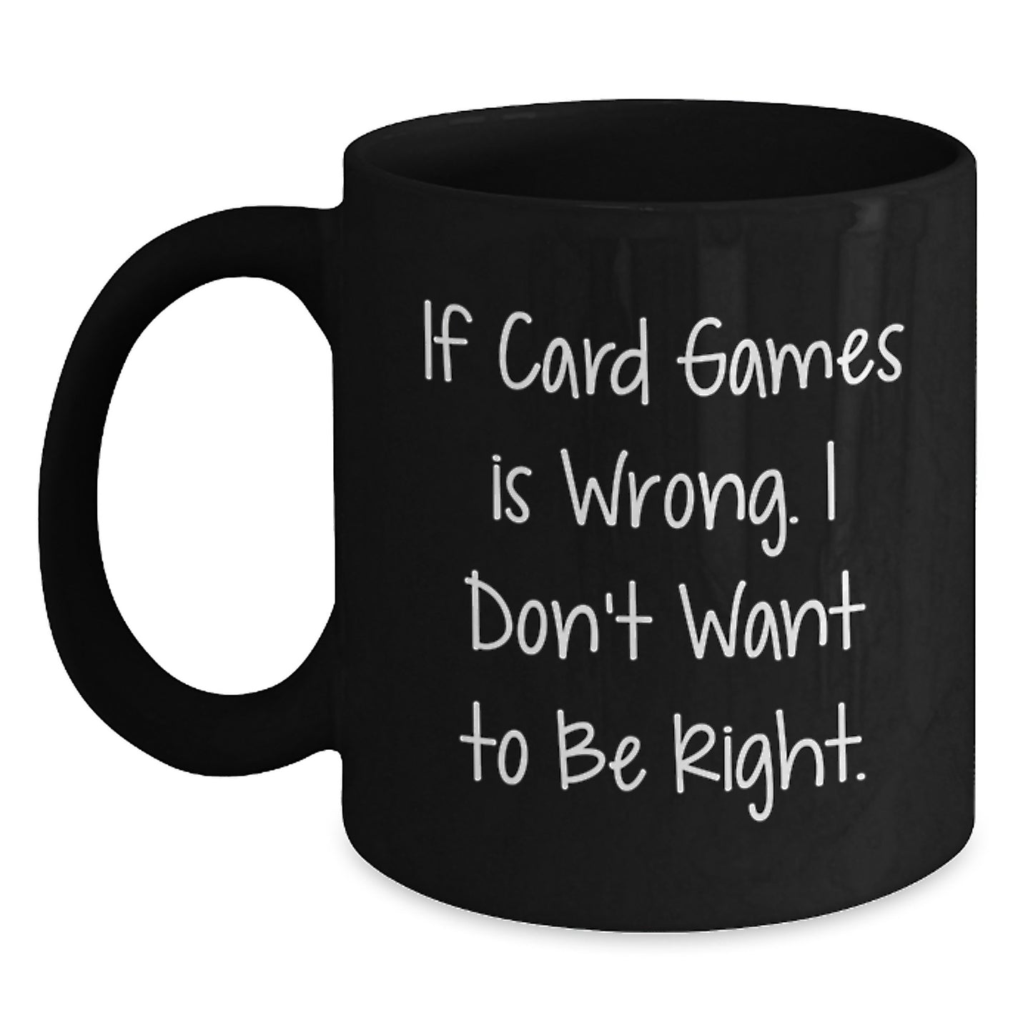 Funny Card Games Enthusiast Black Coffee Mug Gifts from Men to Friends, Gifts for Card Games Lovers, Christmas Unique Presents - Main