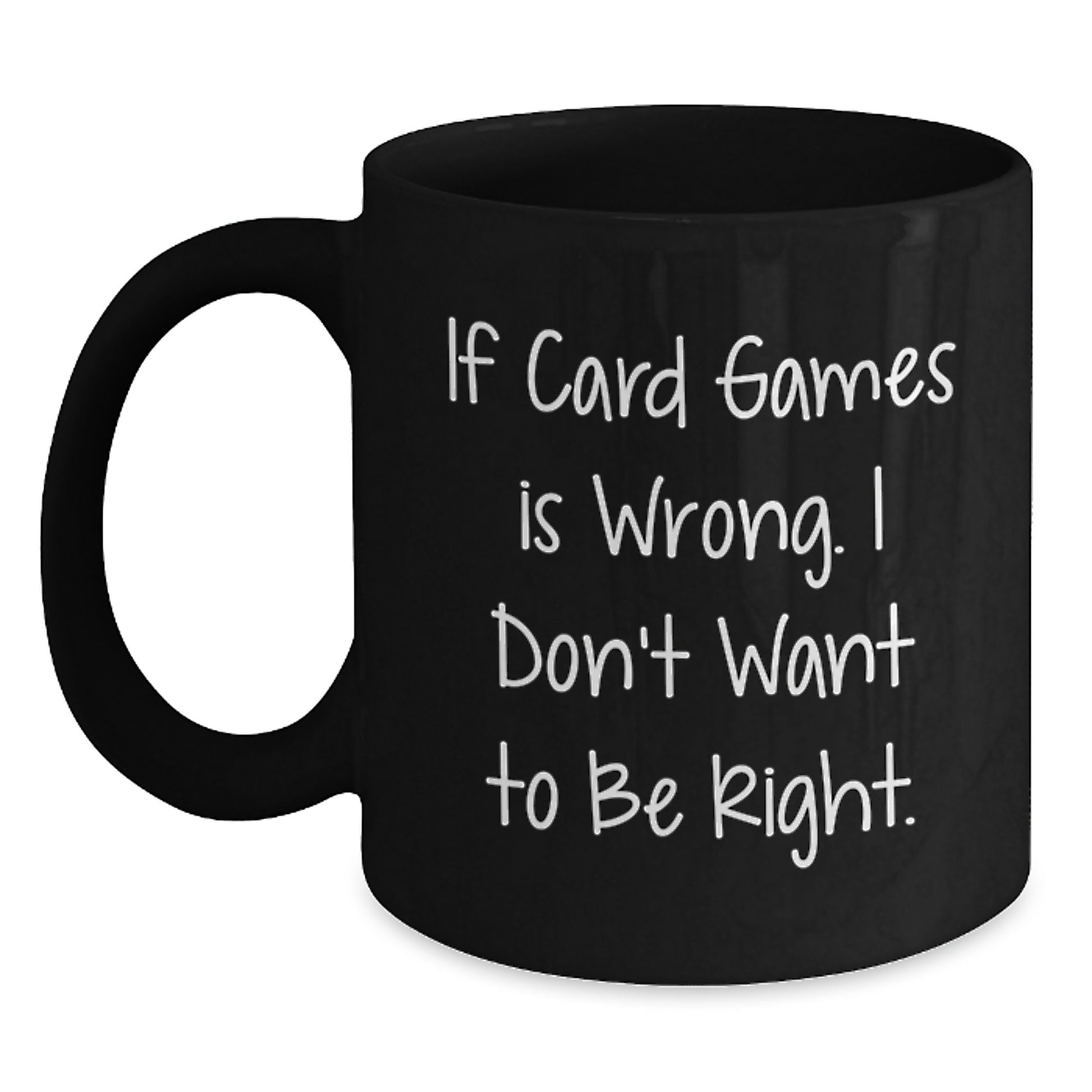 Funny Card Games Enthusiast Black Coffee Mug Gifts from Men to Friends, Gifts for Card Games Lovers, Christmas Unique Presents - Main
