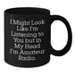 Funny Amateur Radio Enthusiast Gifts from Friends for a Birthday Unique Treat Black Coffee Mug - Additional