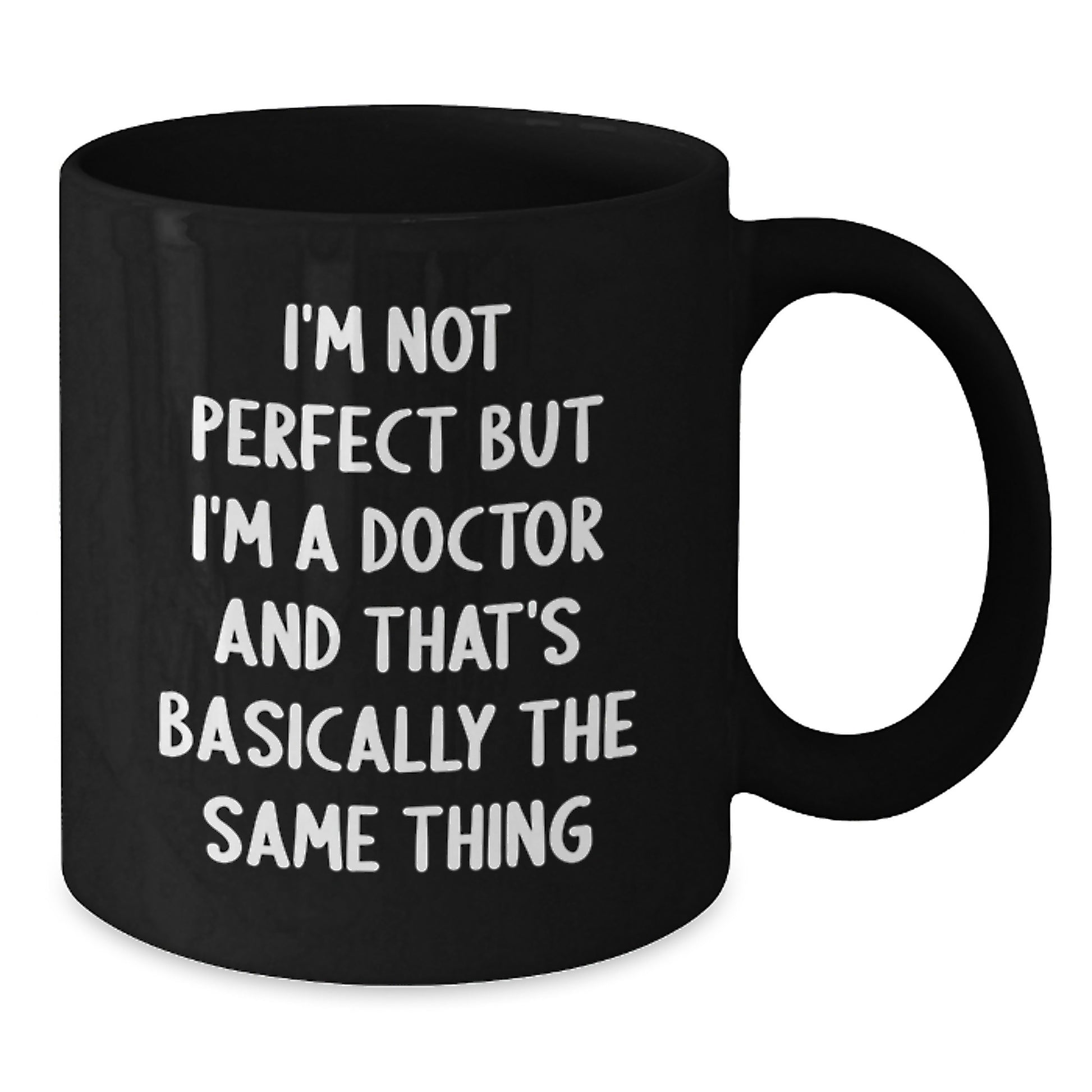 Funny Doctor Gifts from Friends - Black Coffee Mug, Perfect for Doctor Birthday Unique Gifts - Additional
