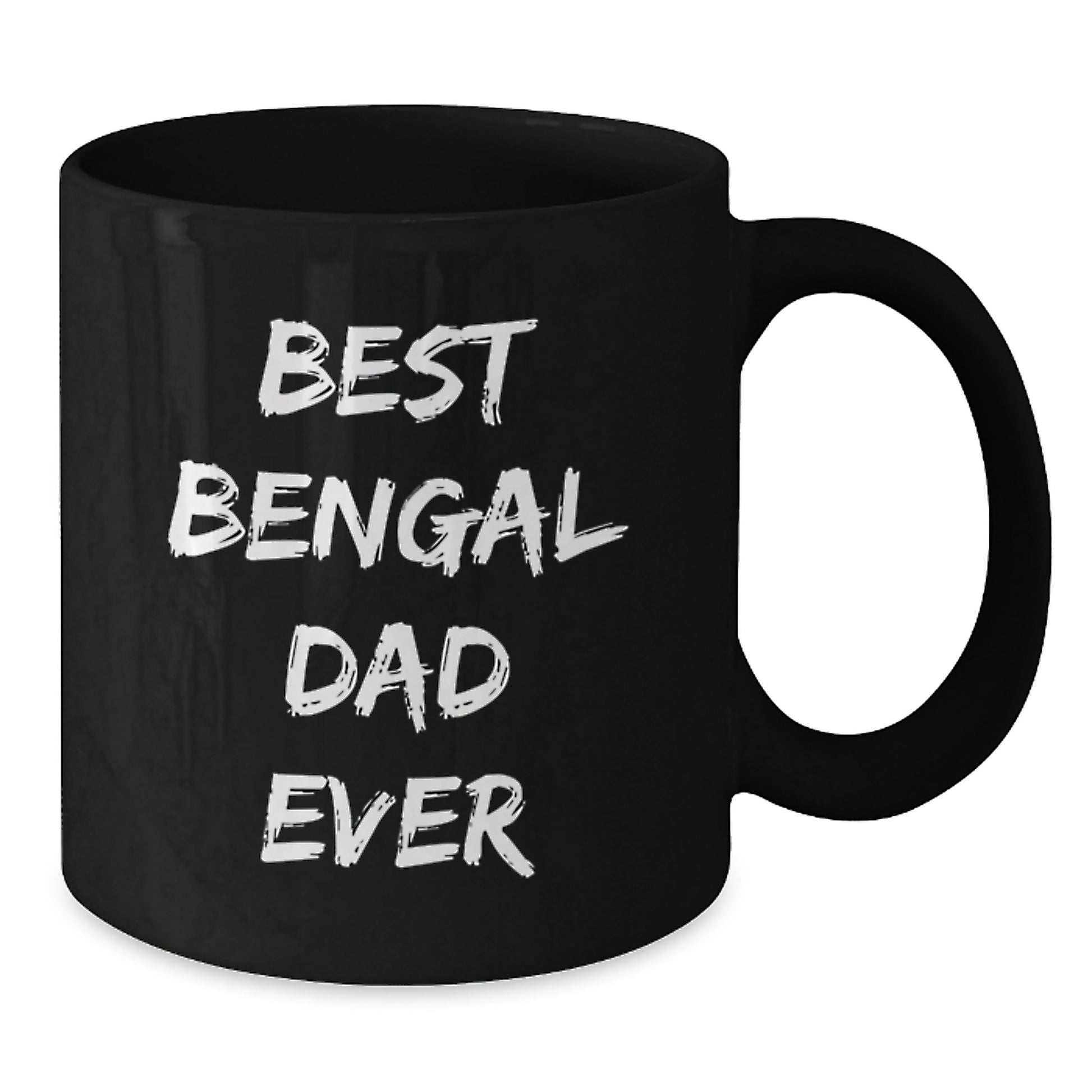 Funny Bengal Cat Lover Gifts from Dad to Graduating Son, Best Bengal Dad Ever Quote on Black Coffee Mug - Additional