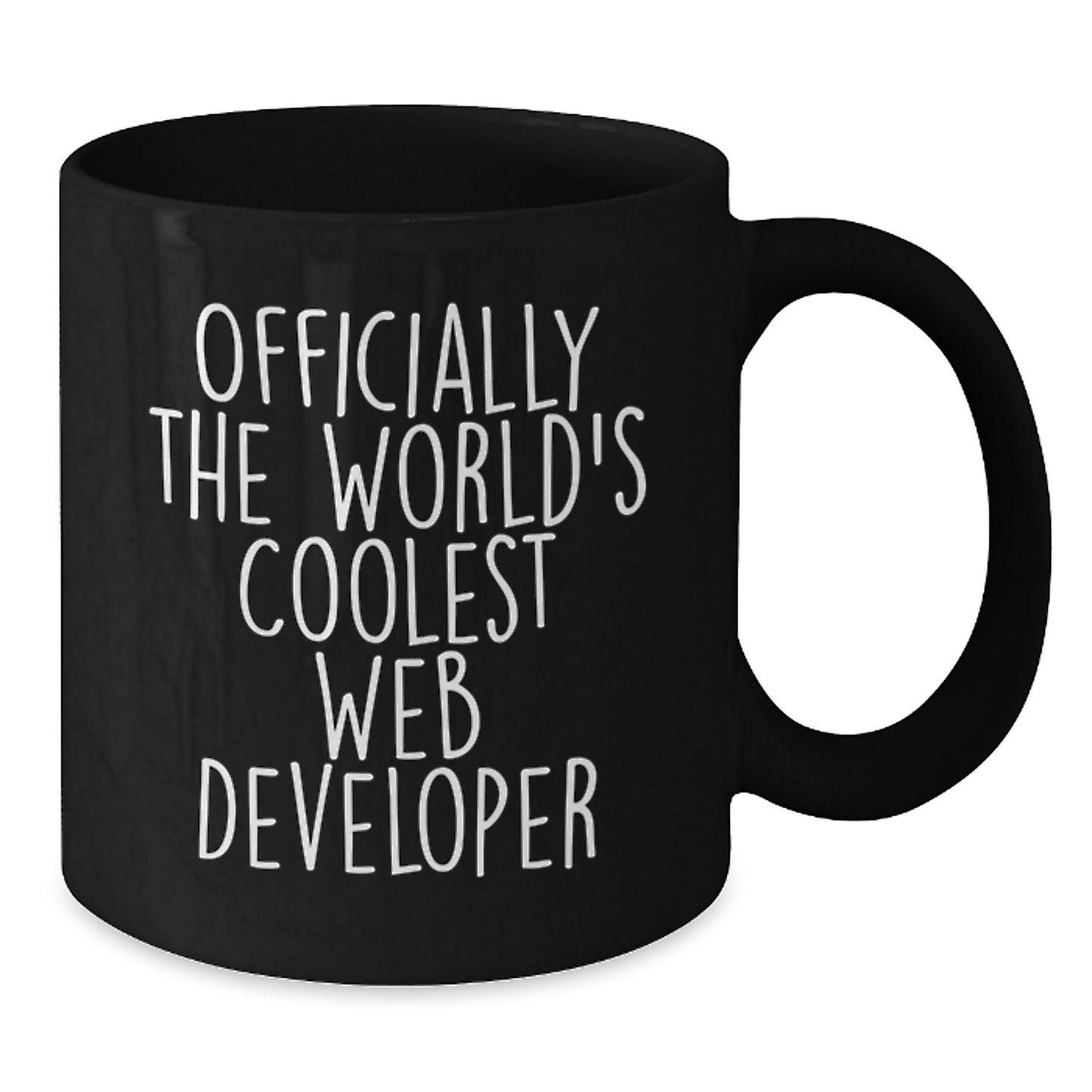 Funny Web Developer Gifts, Black Coffee Mug for Men, Gifts from Friends to Web Developer, 'Officially The World's Coolest Web Developer' Christmas Unique Gift - Additional