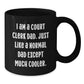 Court Clerk Dad Black Coffee Mug, Funny Gift for Men, Gifts from Family, Unique Graduation Gifts for Court Clerk - Additional