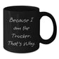 Funny Trucker Gifts from Men to Friends - Because I Am The Trucker. That's Why. Graduation Unique Gifts - Additional