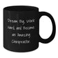 Funny Chiropractor Gift Ideas - Inspirational Quote for Chiropractor Friends and Family, Black Coffee Mug, Gifts from Men to Chiropractors, Dream Big - Additional