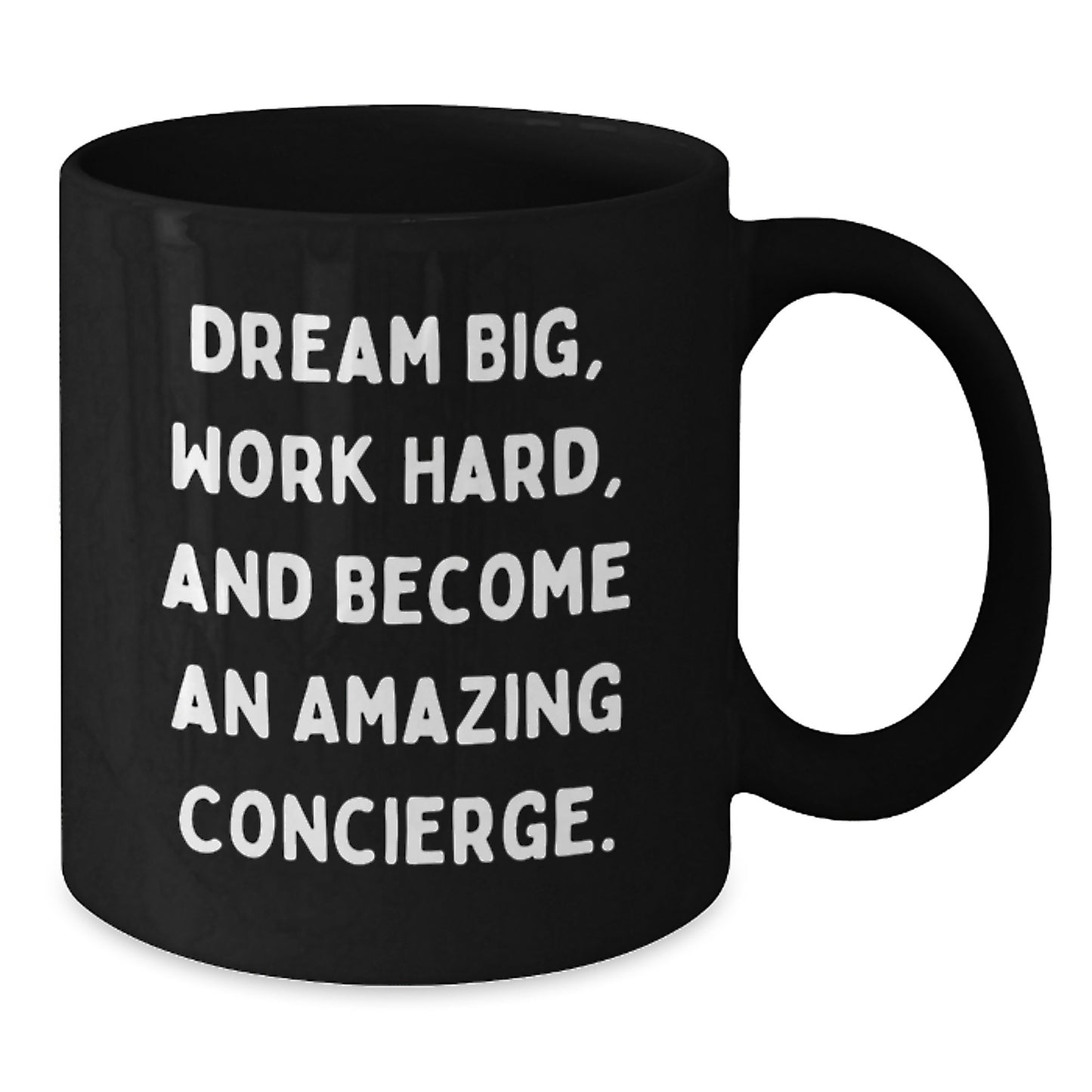 Funny Inspirational Gifts from Friends for Concierge Black Coffee Mug Christmas Unique Presents - Additional