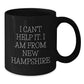 New Hampshire Funny Quote Black Coffee Mug Gifts for New Hampshire Lovers from Friends and Family - Additional