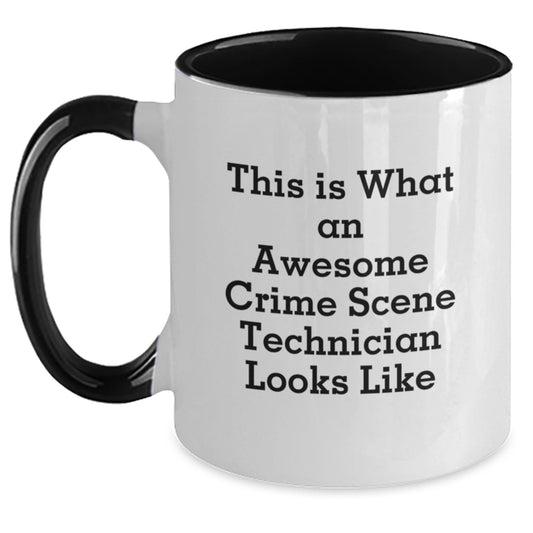 Gifts from Friends for the Awesome Crime Scene Technician in Your Life - Two Tone Coffee Mug with Funny Quote - Main