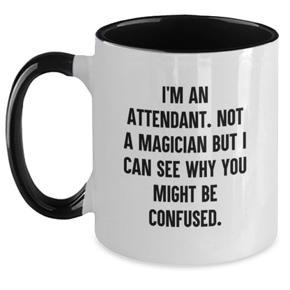Funny Attendant Gifts from Friends to Attendants, Two Tone Coffee Mug for Christmas Unique Presents - Main