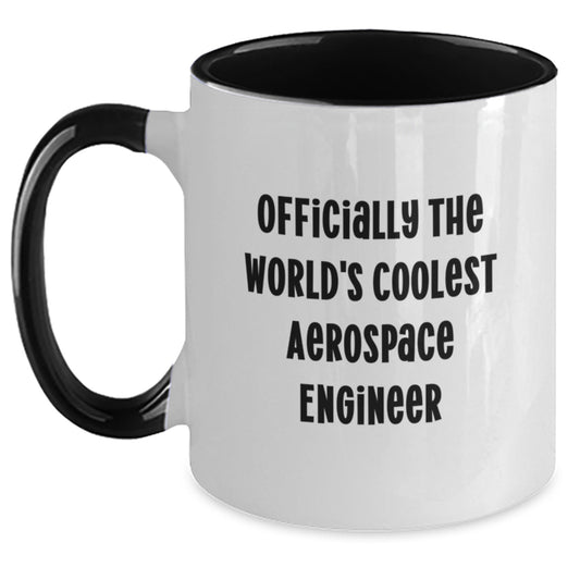Funny Aerospace Engineer Gifts from Friends, Gifts for Aerospace Engineer Men, Unique Two Tone Coffee Mug for Graduation - Main