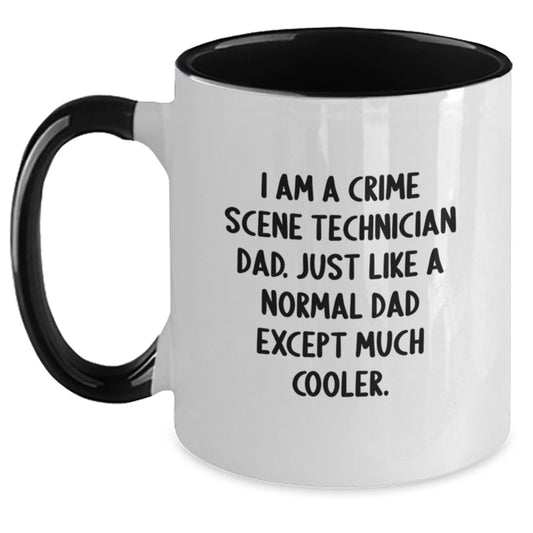 Funny Crime Scene Technician Gifts Dad Jokes Graduation Two Tone Coffee Mug - Main