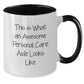 Gifts from Friends, Personal Care Aide Gifts, This Is What An Awesome Personal Care Aide Looks Like Funny Two Tone Coffee Mug for Graduation - Additional