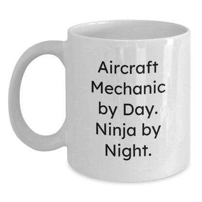 Aircraft Mechanic Gifts from Friends, Funny White Coffee Mug for Men, Christmas Unique Unique Ideas - Main