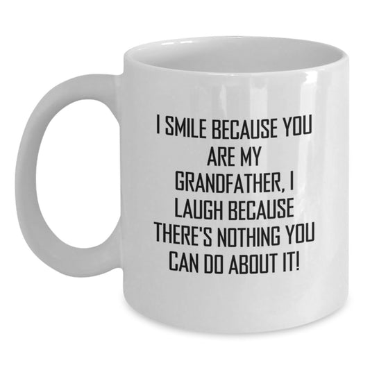 Funny Grandfather White Coffee Mug Gifts from Family - Perfect for Grandpa on His Birthday Unique Gifts - Main