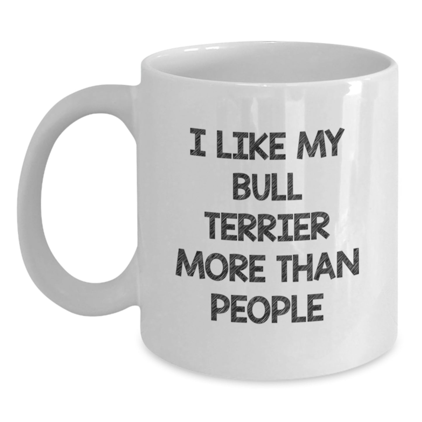 Funny Bull Terrier Dog Gifts from Family for Valentine's White Coffee Mugs - Main
