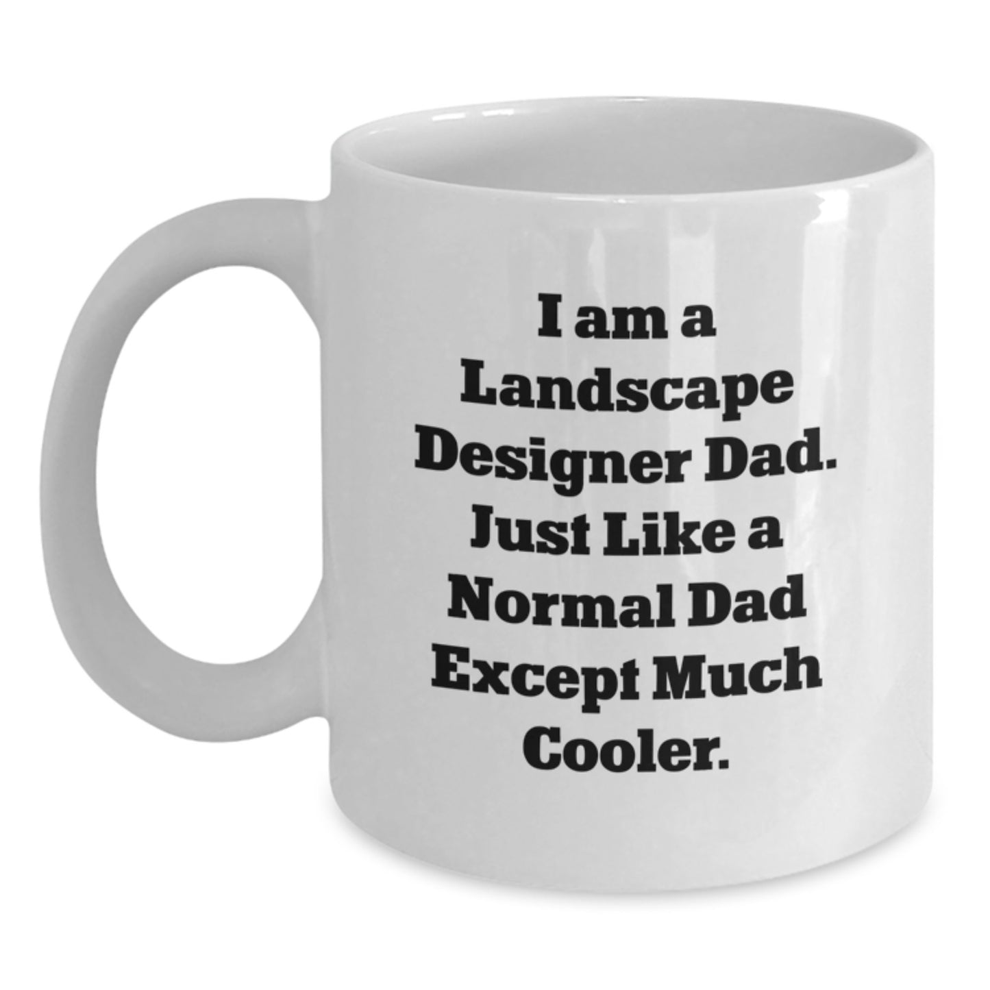 Landscape Designer Coffee Mug Funny Gift Ideas, Gifts from Dad for Landscape Designer Men, Perfect White Coffee Mug for Dad Landscape Designers - Main