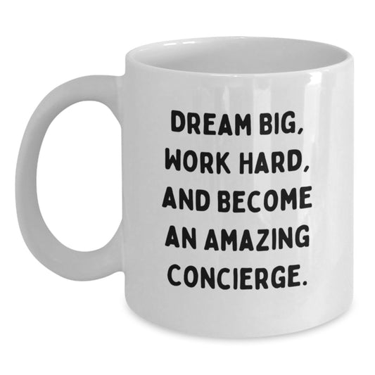 Funny Inspirational Concierge Gifts from Friends for Concierge, Unique Christmas Unique Gifts, White Coffee Mug for Men or Women, Ceramic 11oz or 15oz Capacity - Main
